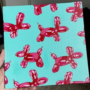 8x8 balloon animal painting /handmade